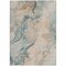 Homeroots 5' X 8' Teal Blue Coral And Ivory Abstract Washable Indoor Outdoor Area Rug 617585 - alternate 4