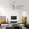 Jonathan Y Cammy 52" 3-Light Traditional Transitional Iron LED CEILING FAN, Chrome JYL9710A - alternate 4
