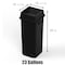 Regal Altair 23 Gallon Square Black Plastic Trash Can with Drop Shot Swing Lid, Space-Saving Design ZR-TC-100-BK-23-SW-KIT - alternate 3