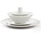 Gibson Home Embossed Ring 32 Piece Round Ceramic Dinnerware Set in White 134040.32 - alternate 2