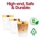 Smarty Had A Party 10 oz. Clear with Metallic Gold Rim Round Tumblers (336 Cups), 336PK 6954G-CASE - alternate 3