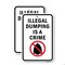 Signmission Illegal Dumping Is A Crime, Heavy-Gauge Aluminum, 18" x 24", A-1824-25131 A-1824-25131 - alternate 1