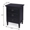 Homeroots Classic Black 3 Drawer Nightstand 388905 - alternate 3