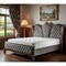 Homeroots 87" X 100" X 75" Velvet Antique Platinum Upholstery Poly Resin California King Bed 348194 - alternate 2