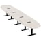 Skutchi Designs 18ft Boval Conference Table With Power | Harmony Series | 18 Person Meeting Room Table HAR-BOVL-48X216-T.BK-K458-EBLK - alternate 1