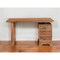 Homeroots 54" Brown Live Edge Solid Wood Writing Desk With Three Drawers 565283 - alternate 1