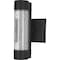 Sunlite 12in. LED Clear Acrylic Cylinder 30K/40K/50K Dimmable Black Outdoor Up & Down Wall Sconce 81041-SU - alternate 1