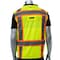 Pip ANSI Type R Class 2 Two-Tone Twelve Pocket Tethering Vest w/Ripstop Black Bottom Front and "D" Ring 302-0670T-LY/XL - alternate 2