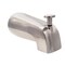 Westbrass 5-1/4in Front Diverter Tub Spout with Tip-Toe Drain and 2-Hole Overflow Trim, Satin Nickel CO531-07 - alternate 2