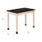 Diversified Spaces Plain Apron Table, Maple, Maple Wood Frame, 60 in W, Black P760LBBM36N - alternate 5