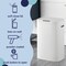 Happimess Tammi Kitchen 14.5-Gallon Slim Metal Push Button Trash Can, Cotton White HPM1017C - alternate 3