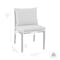 Armen Living Cayman Outdoor Patio Dining Chairs in Aluminum with Gray Cushions - Set of 2 LCCCSIBL - alternate 4
