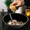 Smarty Had A Party 6 oz. Black with Gold Rim Organic Round Disposable Plastic Dessert Bowls (120 Bowls), 120PK 936-BG-CASE - alternate 4