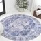 Jonathan Y Alanya Ornate Medallion Non-Slip Machine-Washable Navy/Cream 6 ft Round Area Rug WSH100A-6R - alternate 1