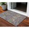 Homeroots 3' X 5' Purple Green And Brown Floral Washable Indoor Outdoor Area Rug 605295 - alternate 1