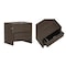 Manhattan Comfort Linda 2-Piece Dresser and Nightstand in Walnut Brown BR1658-3 - alternate 4