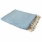 Homeroots 50" X 60" Blue and White Woven Cotton Geometric Throw Blanket with Fringe 516609 - alternate 2