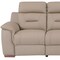 Homeroots 90" Beige Faux Leather Sofa With Brown Legs 343837 - alternate 3