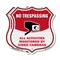 Signmission No Trespassing Shield Sign All Activitie, 12 inch X 12 inch, Plastic Sign, 2PK SHI-P-2PACK-12-421 - alternate 1