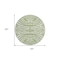 Homeroots 8' Artichoke Green And Ivory Round Animal Print Washable Indoor Outdoor Area Rug 600578 - alternate 4