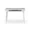 Homeroots 44" White and Gray Writing Desk With Three Drawers 543786 - alternate 3