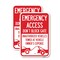 Signmission Emergency Access Don't Block Gate Unauthorized Vehicles, 12'' X 18'', Heavy Gauge Aluminum, 2PK A-1218-2PACK-24112 - alternate 1