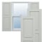 Ekena Millwork True Fit PVC Two Equal Raised Panel Shutters, Hailstorm Gray, 15W x 28H, PR TFP101RPF15X028ST - alternate 1