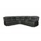 Homeroots Gray Polyester Blend Reclining U Shaped Three Piece Corner Sectional With Console 366310 - alternate 1
