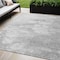Homeroots 5' X 8' Silver Gray And Ivory Abstract Washable Indoor Outdoor Area Rug 582225 - alternate 1