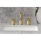 Kingston Brass Widespread Bathroom Faucet with Push Pop-Up Drain, Brushed Brass KS1417KNX - alternate 2
