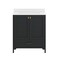 Flash Furniture Haven 30in. Vanity w/Sink, Storage Cabinet w/Gold Hardware, Bottom Drawer, Marble Countertop, Blk FS-BN-4-30-KD-BK-HDGLD-GG - alternate 3