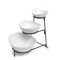 Gracious Dining Gibson 3-Tier Bowl Set W/Metal Stand Oval in White 101991.04RM - alternate 1