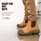 Handpoint 822 Mens 6 in Composite Toe Work Boots-Nubuck Leather Slip-On Safety Boots, 9 TAN822EE-9 - alternate 2