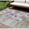Homeroots 8' X 10' Purple And Lavender Floral Washable Indoor Outdoor Area Rug 582767 - alternate 1