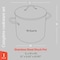Emporio Kitchen Stainless Steel 16QT Stockpot with Glass Lid, Even-Heat Base, Riveted Handles, Oven Safe EMPKSSTKP16 - alternate 2