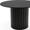 Homeroots 46" Black Solid Wood Pedestal Base Round Top Dining Table 721073 - alternate 2