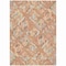 Homeroots 5' X 8' Coral And Orange Geometric Washable Indoor Outdoor Area Rug 609131 - alternate 5