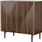 Homeroots 32in Brown Wood Carved Geometric Sideboard With Two Doors 712233 - alternate 2