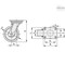 Elesa 451426 Castors bracket for heavy loads Mould-on polyurethane coating plate bracket,  451426 - alternate 2