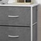 Flash Furniture Harris 4 Drawer Vertical Storage Dresser with White Cast Iron Frame, White Wood Top and Gray Easy P WX-5L203L-W-WH-GR-GG - alternate 2