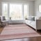 Homeroots 5' X 8' Pink Blush And Burgundy Striped Washable Indoor Outdoor Area Rug 614822 - alternate 3
