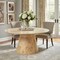 Homeroots 48" Natural Wood Pedestal Base Round Top Dining Table 718205 - alternate 3