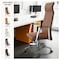 Leisuremod Aleen High-Back Office Chair in Upholstered Leather and Iron Frame with Swivel and Tilt, Dark Brown AOT19DBRL - alternate 3