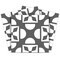 Homeroots 4" X 4" Dark Gray And White Coli Peel And Stick Tiles 390698 - alternate 1