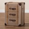 Baxton Studio Naylor Vintage Matte Bronze 3-Drawer Cabinet 250-13872-ZORO - alternate 3