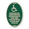 Signmission Parking with D.M.V Disabled Permit Only Viola, 12 In X 18 In Architectural, Heavy Gauge Aluminum A-OV-G-1218-23342 - alternate 1