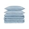 Homeroots Light Blue King Cotton Blend 1200 Thread Count Washable Duvet Cover Set 528201 - alternate 1