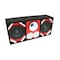 Deejay Led Loaded Box w/Two Despacito Heavy Duty 8-in Woofers One Horn and w/Two Bullet Tweeters RED TBH8RED - alternate 2
