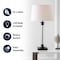 Jonathan Y Mason 30" Glass and Metal LED Table Lamp, Black/Clear, 2PK JYL1008A-SET2 - alternate 5