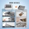 Vevor 6 Pack Full Size Hotel Pans Steam Table Pan Stainless Steel 2.5" Deep, 6PK UCT8112-6 - alternate 2
